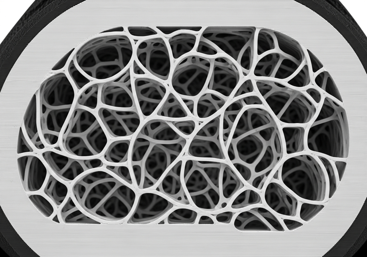 3D-gedrucktes Objekt mit sichtbarem Infill-Muster