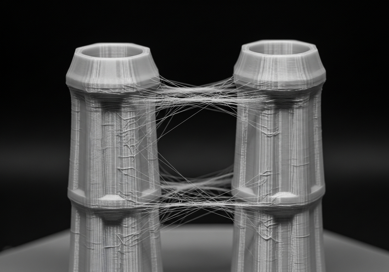 3D-Druck mit Stringing-Problemen
