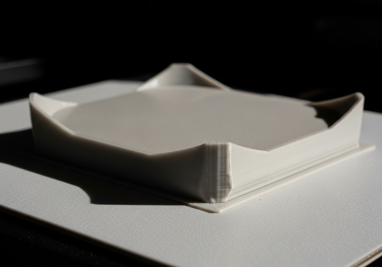 3D-Druck mit Warping an den Ecken